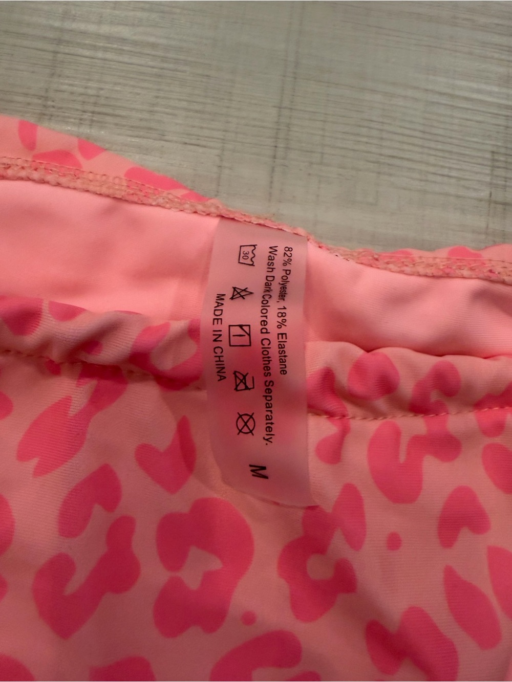 Pink Leopard Print String Bikini Swim Set - Picture 2 of 5